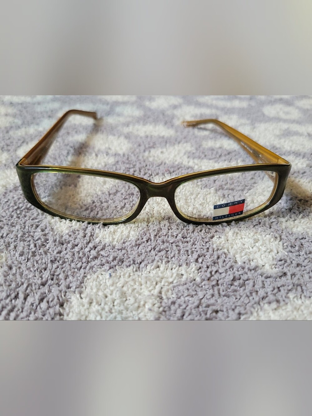 Tommy Hilfiger Women’s Olive Green Rectangle Eyeglass Frames